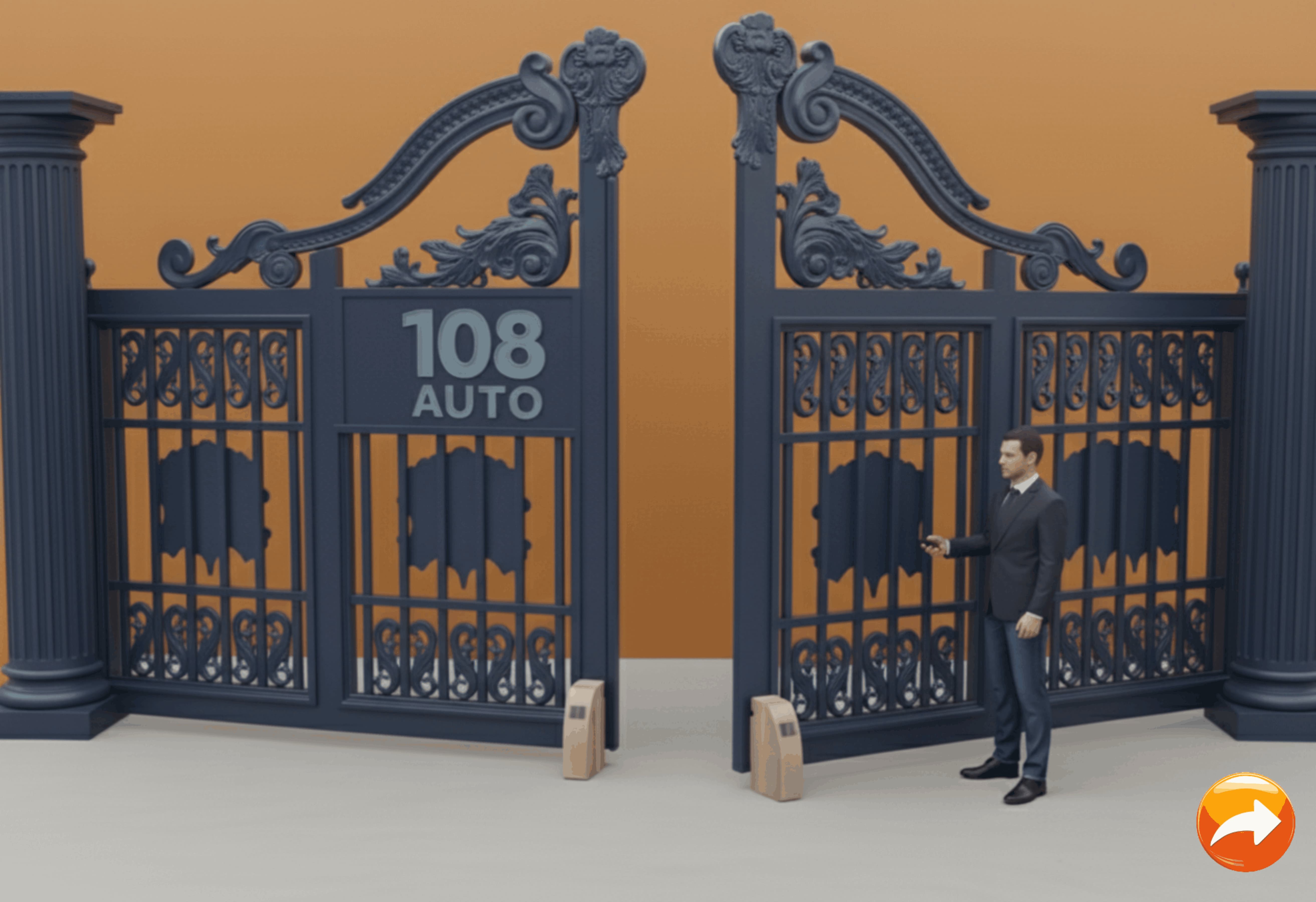 ประตูบานสวิง,มอเตอร์ล้อ